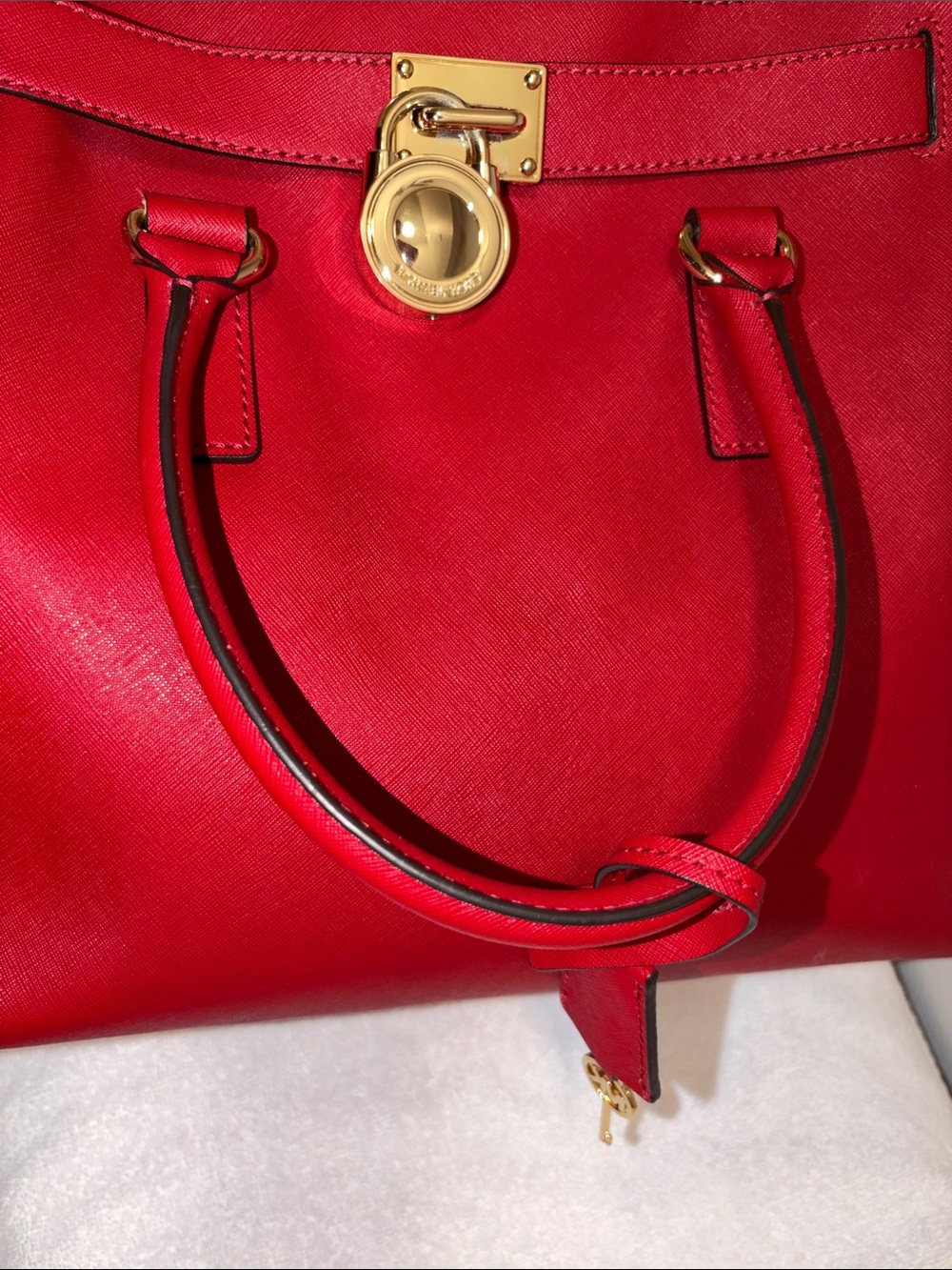 Like New Michael Kors Hamilton Bag Scarlet Red - Picture 15 of 15